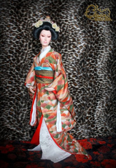 Japanese traditional costume for medium doll size